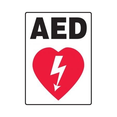 SAFETY SIGN AED GRAPHIC 20 In  X 14 In  MFSD564VA